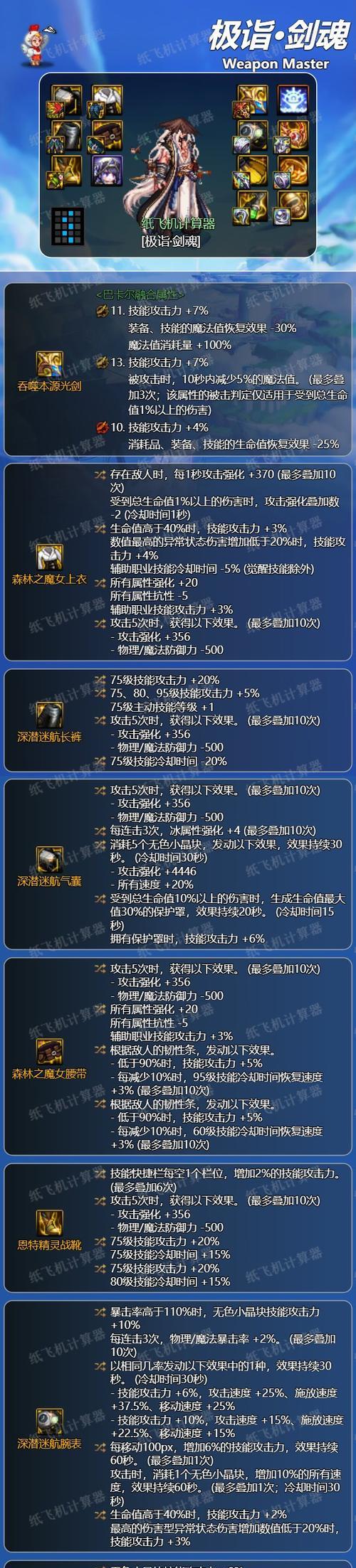 剑魂武器槽位装备如何配置？出装顺序是什么？