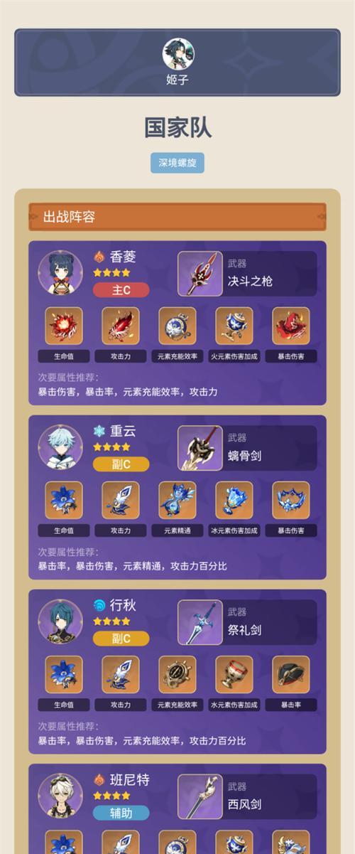 原神行秋纯挂水流玩法攻略（打造超强水流输出）